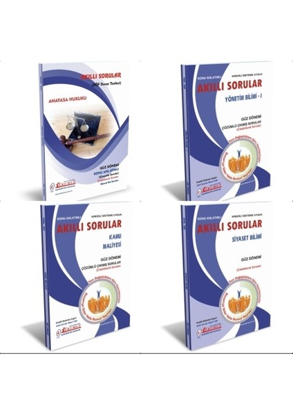 AÖF Siyaset Bilimi ve Kamu Yönetimi 2. Sınıf 3. Dön Modüller Set (Güz)