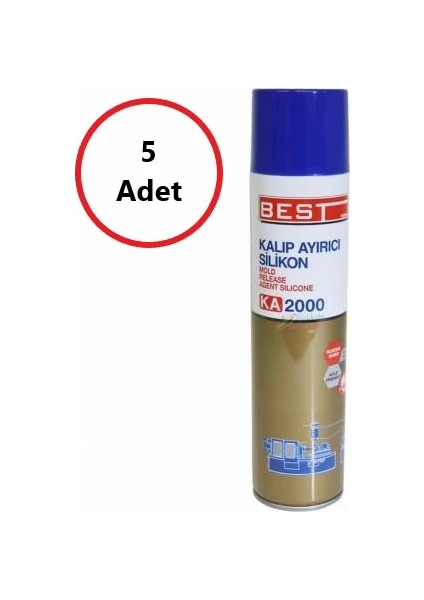 KA2000 Silikon Bazlı Kalıp Ayırıcı Sprey 400 Ml-5 Adet