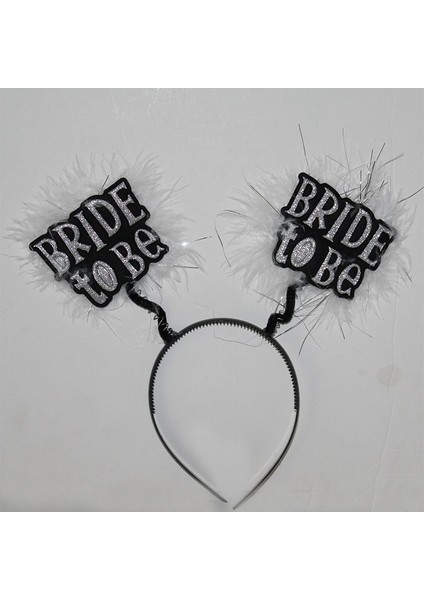 Siyah Beyaz Renk Bride To Be Taç