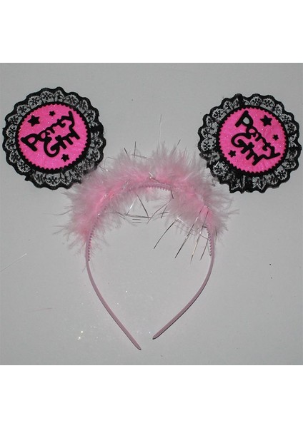 Party Girl Parti Kızı Bekarlığa Veda Pembe Renk Taç