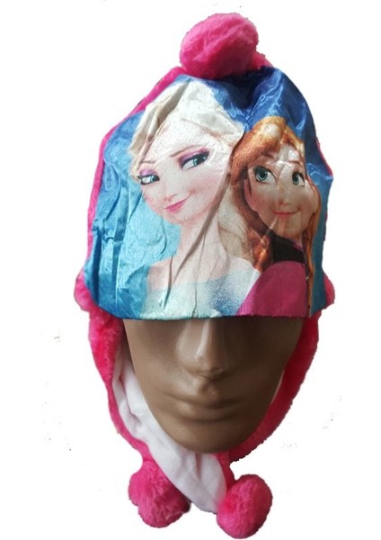 Pembe Renk Karlar Ülkesi Frozen Anna Elsa Şapkası Başlığı Peluş
