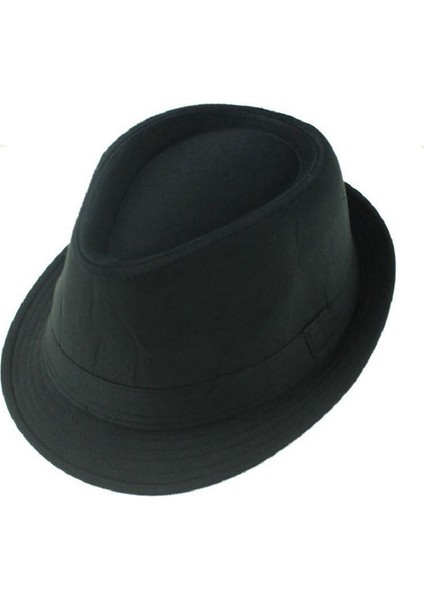 Kumaş Çocuk Fötr Gösteri Şapkası Siyah Renk 4-5 Yaş