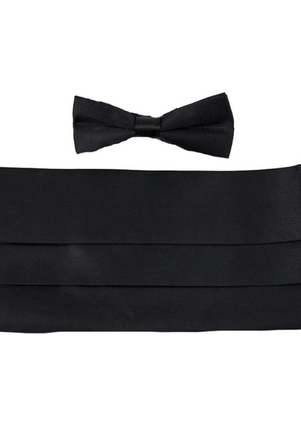 Çocuk Gösteri Papyonu ve Kuşağı Siyah Renk