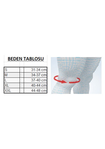 Örme Patella ve Ligament Destekli Dizlik 114