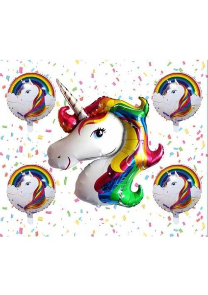 Unicorn Folyo Balon Seti 5 Parça