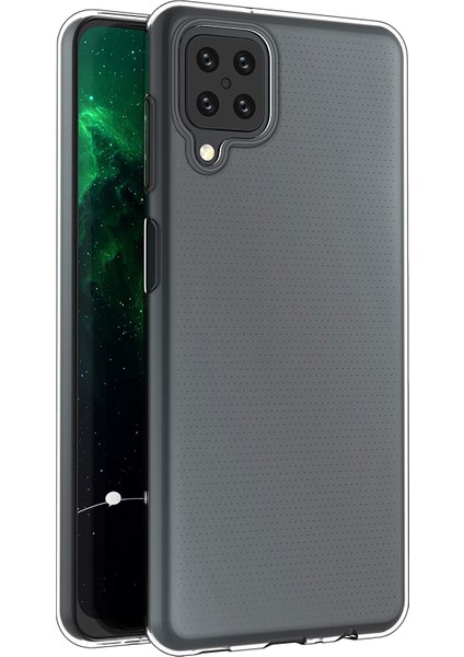 Samsung Galaxy A12 Kılıf Şeffaf Hibrit Silikon Esnek Kapak