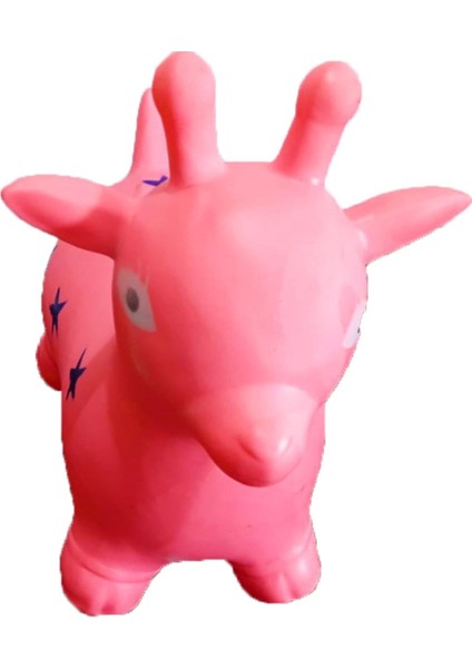 Pembe Şişme Kuzu Zıpzıp Eşek Şişme Hayvan