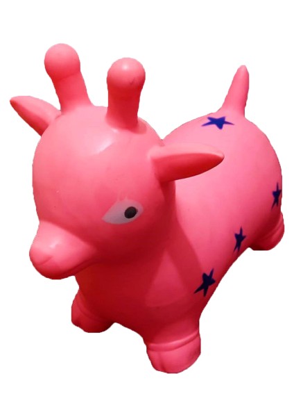 Pembe Şişme Kuzu Zıpzıp Eşek Şişme Hayvan