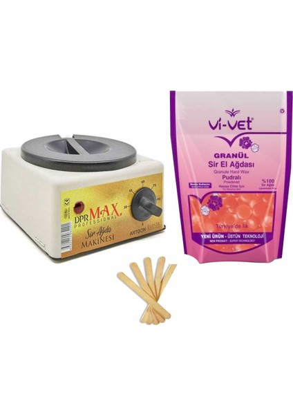 Ağda Makinesi 800ML+250ML Vivet Pudralı Soyulan Boncuk Ağda+5spatula