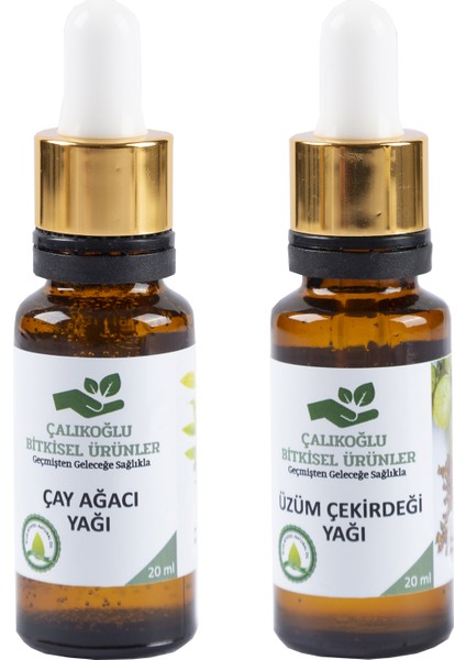 Çay Ağacı Yağı Üzüm Çekirdeği Yağı 20 ml x 2'li