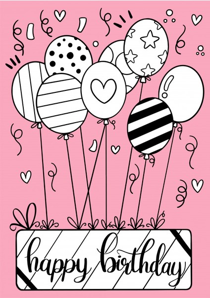 Doğum Günü Tebrik Kartı Happy Birthday