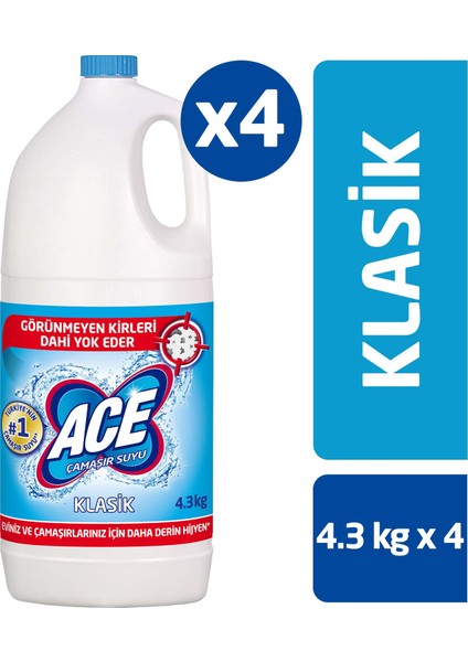 çamaşır Suyu Normal 17,2 kg (4,3 kg x 4)
