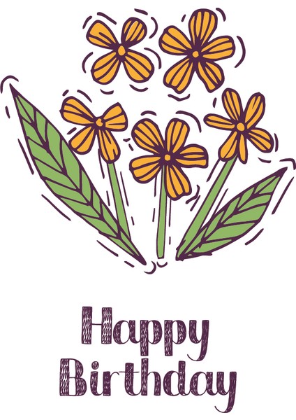 Doğum Günü Tebrik Kartı Happy Birthday