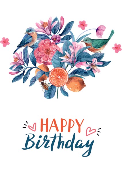 Doğum Günü Tebrik Kartı Happy Birthday