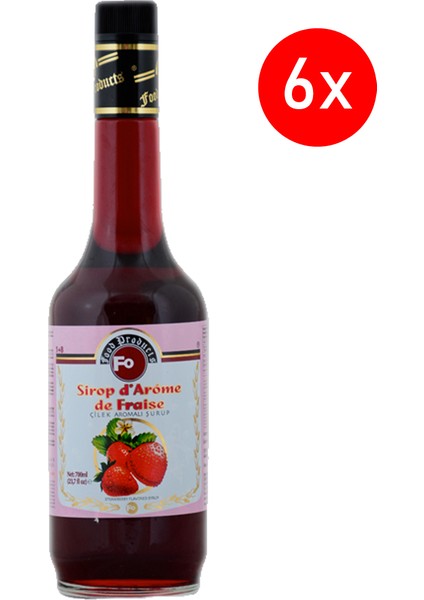 Çilek Şurubu 700 ml 6'lı