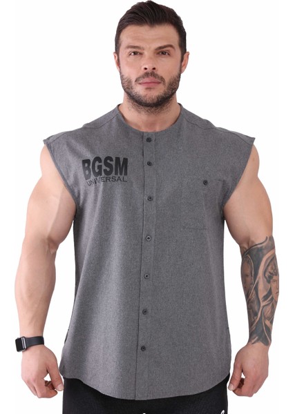 Oldschool Bodybuilding Kolsuz Gömlek Antrasit 5044 fiyatları