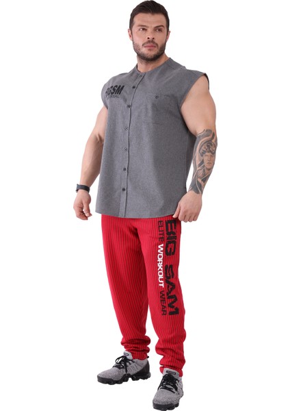 Oldschool Bodybuilding Kolsuz Gömlek Antrasit 5044 modelleri