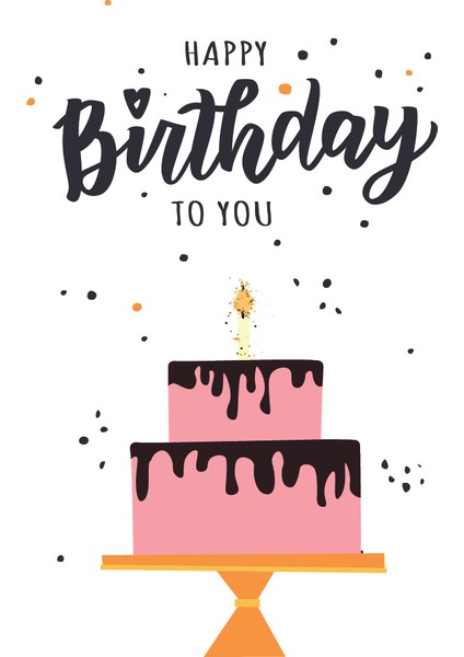 Doğum Günü Tebrik Kartı Happy Birthday