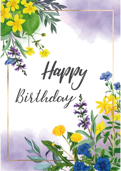 Doğum Günü Tebrik Kartı Happy Birthday
