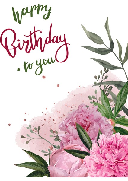 Doğum Günü Tebrik Kartı Happy Birthday