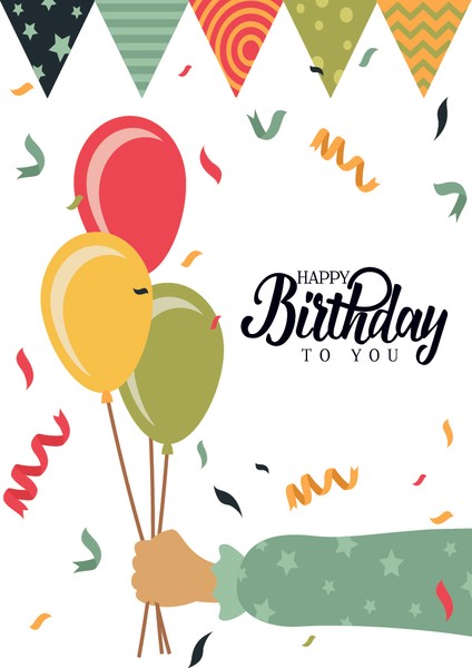 Doğum Günü Tebrik Kartı Happy Birthday