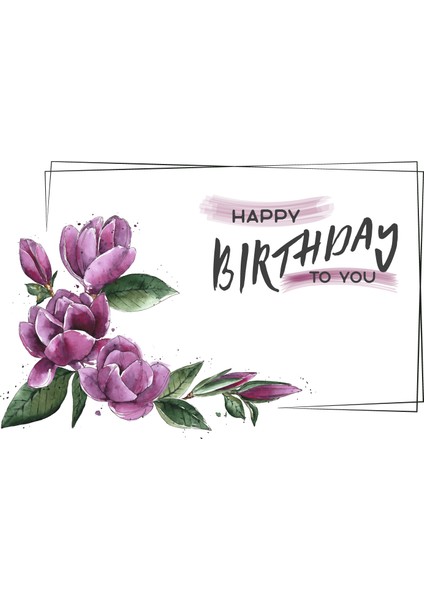 Doğum Günü Tebrik Kartı Happy Birthday