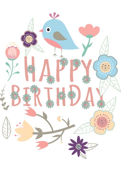 Doğum Günü Tebrik Kartı Happy Birthday