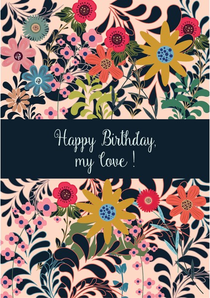 Doğum Günü Tebrik Kartı Happy Birthday