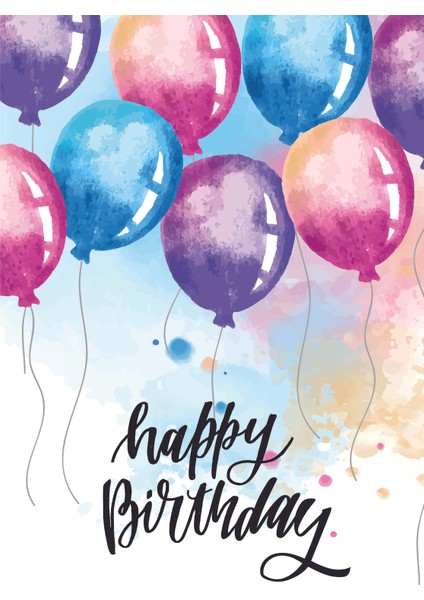 Doğum Günü Tebrik Kartı Happy Birthday