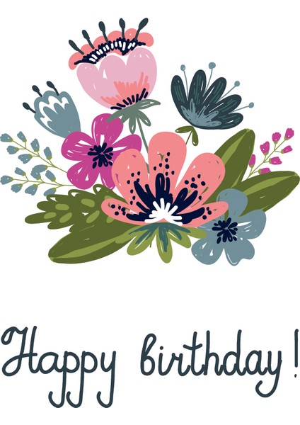 Doğum Günü Tebrik Kartı Happy Birthday