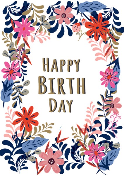 Doğum Günü Tebrik Kartı Happy Birthday