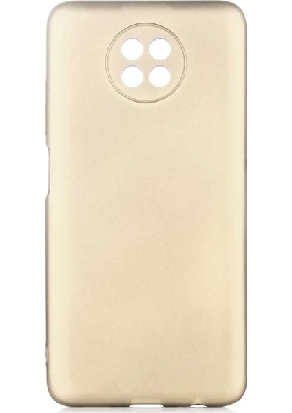Casestreet Xiaomi Redmi Note 9t Kılıf Premier Silikon Mat Koruma+Nano Glass Gold