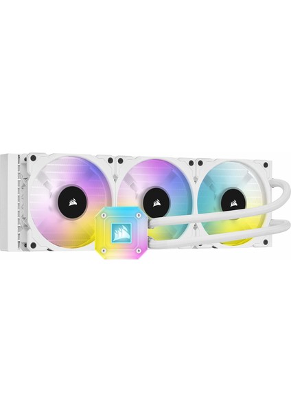 CORSAIR CW-9060051-WW ICUE H150I ELITE CAPELLIX 360 MM RGB Fanlı Sıvı İşlemci Soğutuculu Beyaz INTEL 1200 1150 1151 1155 1156 1366 2011 2066 / AMD AM4 AM