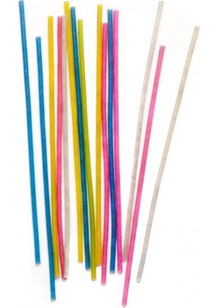 Karışık Renkli Ince Uzun Parti Mumu 24 Adet
