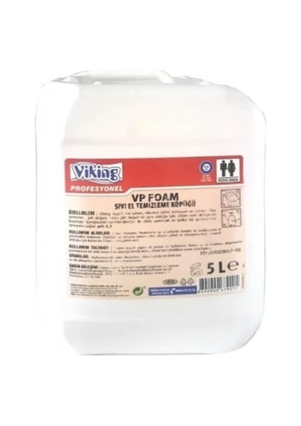 Vp Foam Sıvı El Temizleme Köpüğü 5 Lt