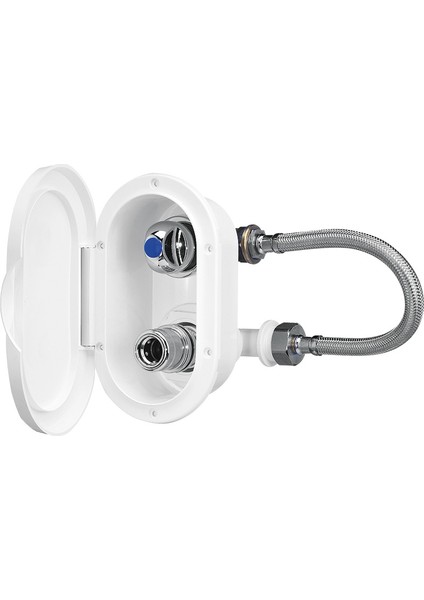 Case W/cold Wat. Tap & Outlet, Str.conn. W/lid, White