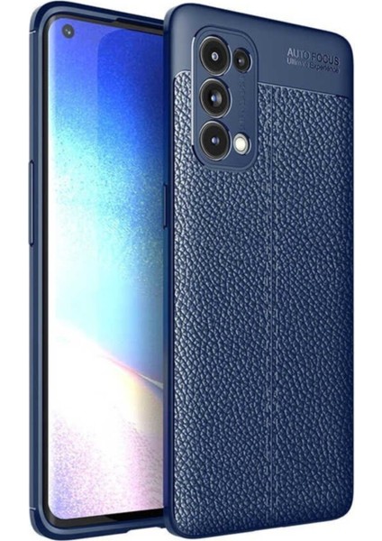 Redmi Note 9 4g Kılıf Darbe Korumalı Deri Görünümlü Silikon Arka Kapak - Lacivert