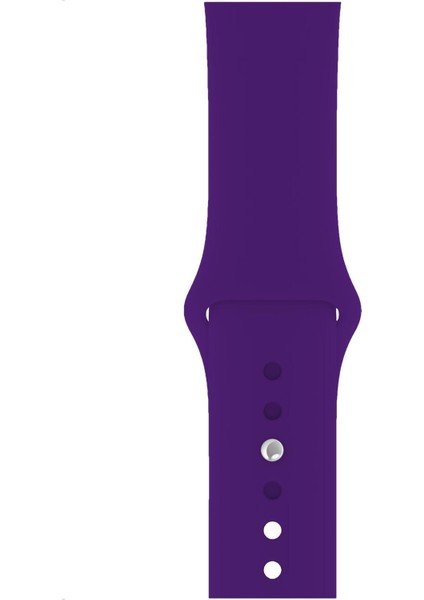 Apple Watch Uyumlu 38 mm Renkli Kordon - Mor