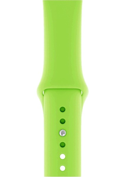 Apple Watch Uyumlu 38 mm Renkli Kordon - Neon Yeşil