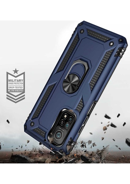 Xiaomi Mi 10T Pro 5g Shockproof Yüzük Tutuculu Vega Siyah