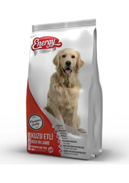 Dog Food Energy® Kuzulu & Pirinçli Yetişkin Köpek Maması - 3kg