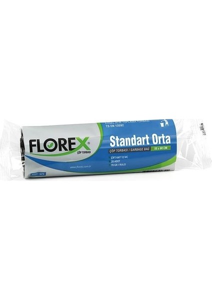 Standart Siyah Çöp Poşeti (55 x 60) 5 Rulo