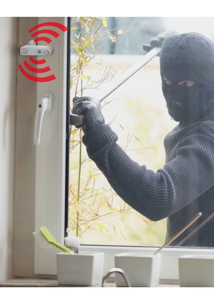 3 Adet Alarmlı Pvc Kapı Pencere Hırsız Güvenlik Kilidi Açık Kahverengi