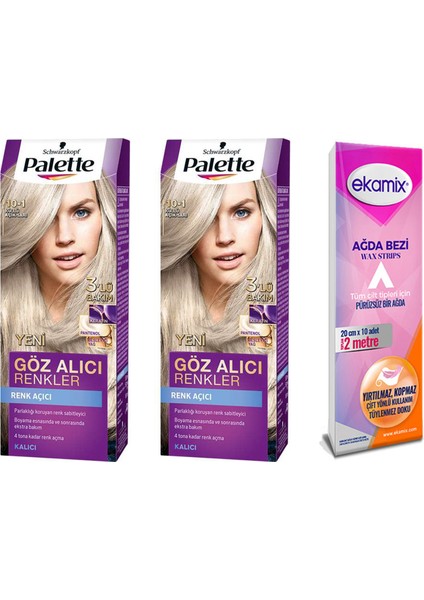 Palette Saç Boyası 10.1 Küllü Açık Sarı 2 Adet