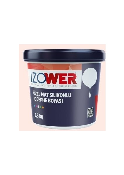 Izower Özel Mat Silikonlu Iç Cephe Boyası ( Silinebilir ) - Pamuk Şekeri 10 ( 3.5kg )