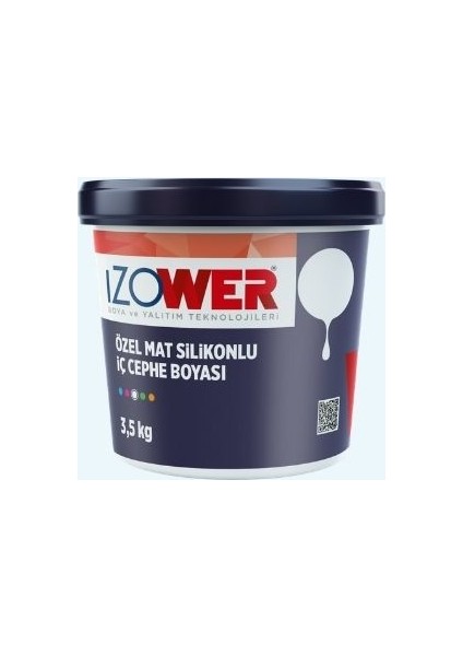Izower Özel Mat Silikonlu Iç Cephe Boyası ( Silinebilir ) - Buz Mavisi 10 ( 3.5kg )