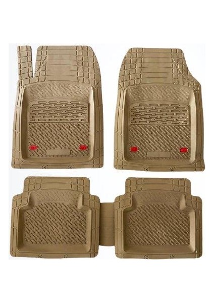 Teamcar Safir Ford Fiesta 2009 Sonrası Bej Derin Havuzlu 3D Paspas