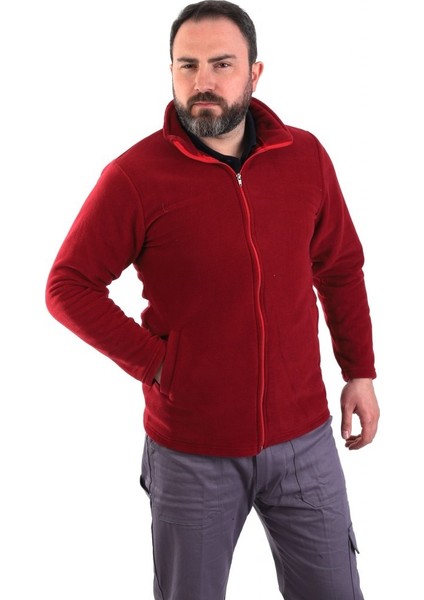 Eser - Fermuarlı Polar Mont - Bordo