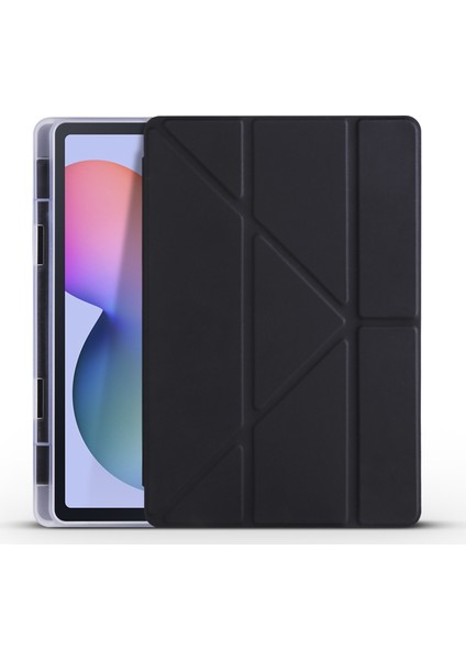 Samsung Galaxy Tab S6 Lite P610 Kılıf Kalemlikli Premium Standlı Katlanır Silikon Kılıf