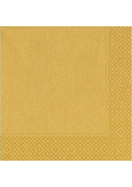 Peçete, Altın - 33 x 33 cm - 20 Adet